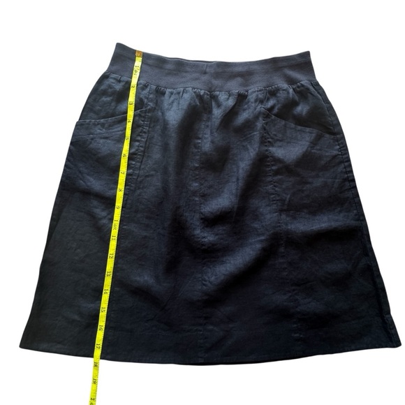 Eileen Fisher Skirt Women’s Size Small Black Elastic Waist Organic Cotton Midi - Picture 5 of 7
